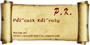 Pócsik Károly névjegykártya